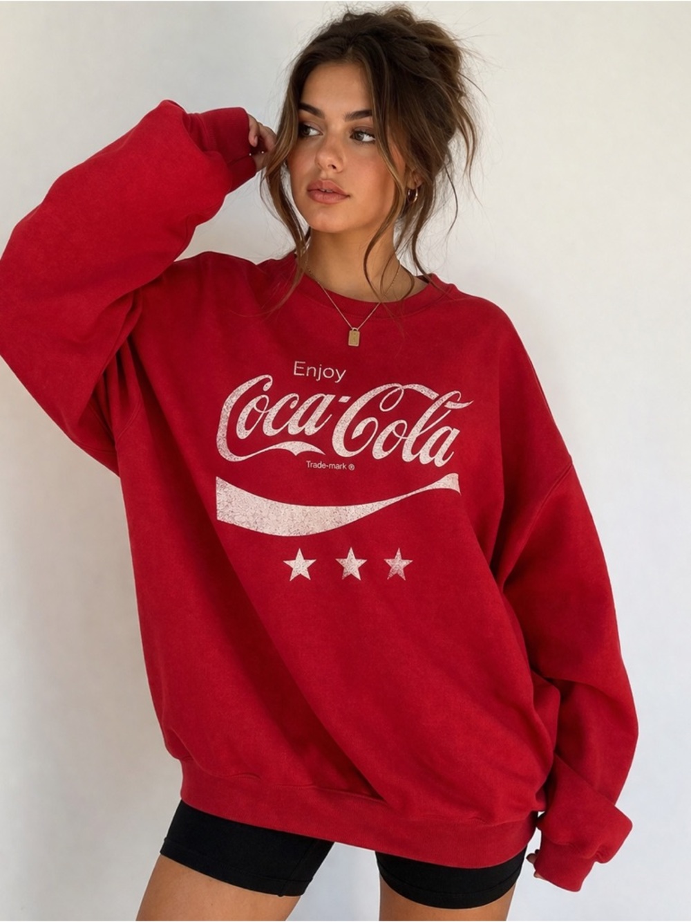 Vintage Coca-Cola Sweatshirt Red Graphic Crewneck Oversized 2X Retro
Streetwear